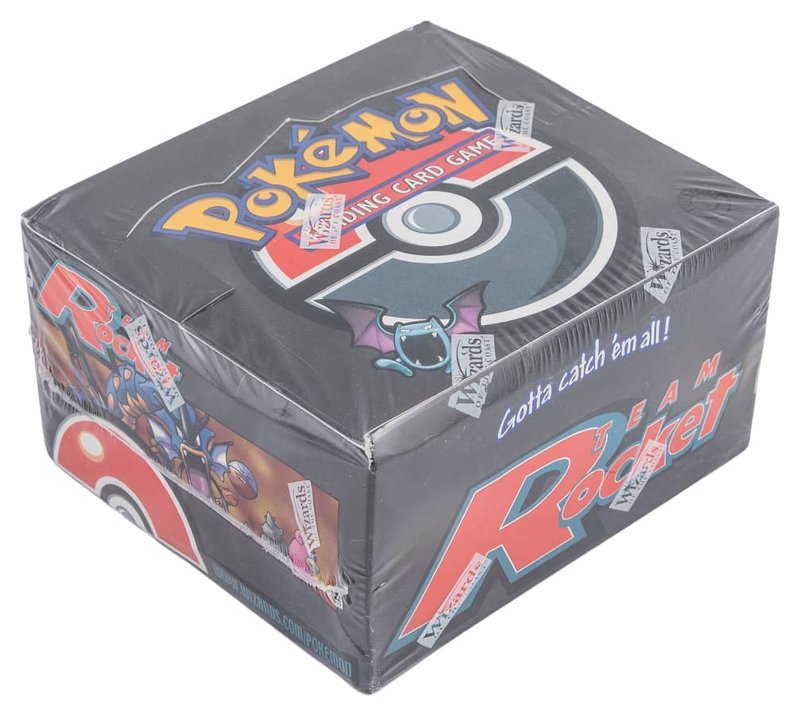 2000 Pokemon Team Rocket 1st Edition Factory-Sealed Booster Box (36 Packs) - Possible Rare Holo Dark Charizard, Dark Raichu, Dark Blastoise Cards - X-Ray Authority LOA, the lot sold at Goldin