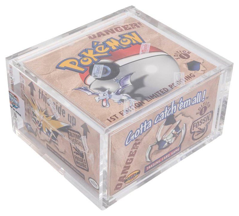 1999 Pokemon Fossil 1st Edition Factory-Sealed Booster Box (36 Packs) - Possible Holo Dragonite, Gengar, Articuno Cards - X-Ray Authority LOA, the lot sold at Goldin