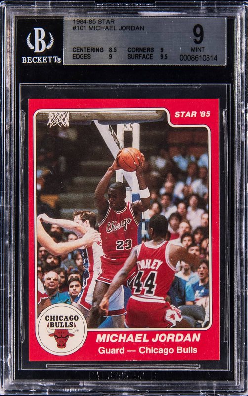1984-85 Star #101 Michael Jordan Rookie Card - BGS MINT 9, the lot sold at Goldin