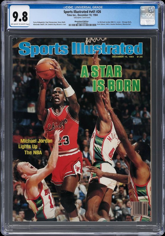 The First 9.8 "A Star Is Born" to Reach Auction in 3 Years! - Dec. 10, 1984 Sports Illustrated Michael Jordan 1st Pro Cover (Newsstand), the lot sold at Goldin