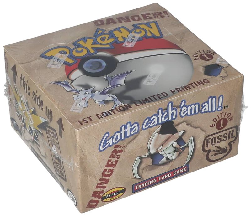 1999 Pokemon Fossil 1st Edition Factory-Sealed Booster Box (36 Packs) - Possible Holo Dragonite, Gengar, Articuno Cards - X-Ray Authority LOA, the lot sold at Goldin
