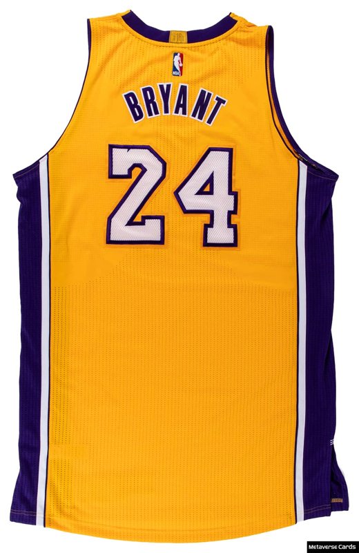 Jan. 8, 2016 - Kobe Bryant Game-Used, Photo-Matched Final Season Los Angeles Lakers Home Jersey - 19 Points, Team-High 6 Assists, 4 Rebounds, 1 Steal - NBA/MeiGray LOA, MeiGray Photomatching, the lot sold at Goldin
