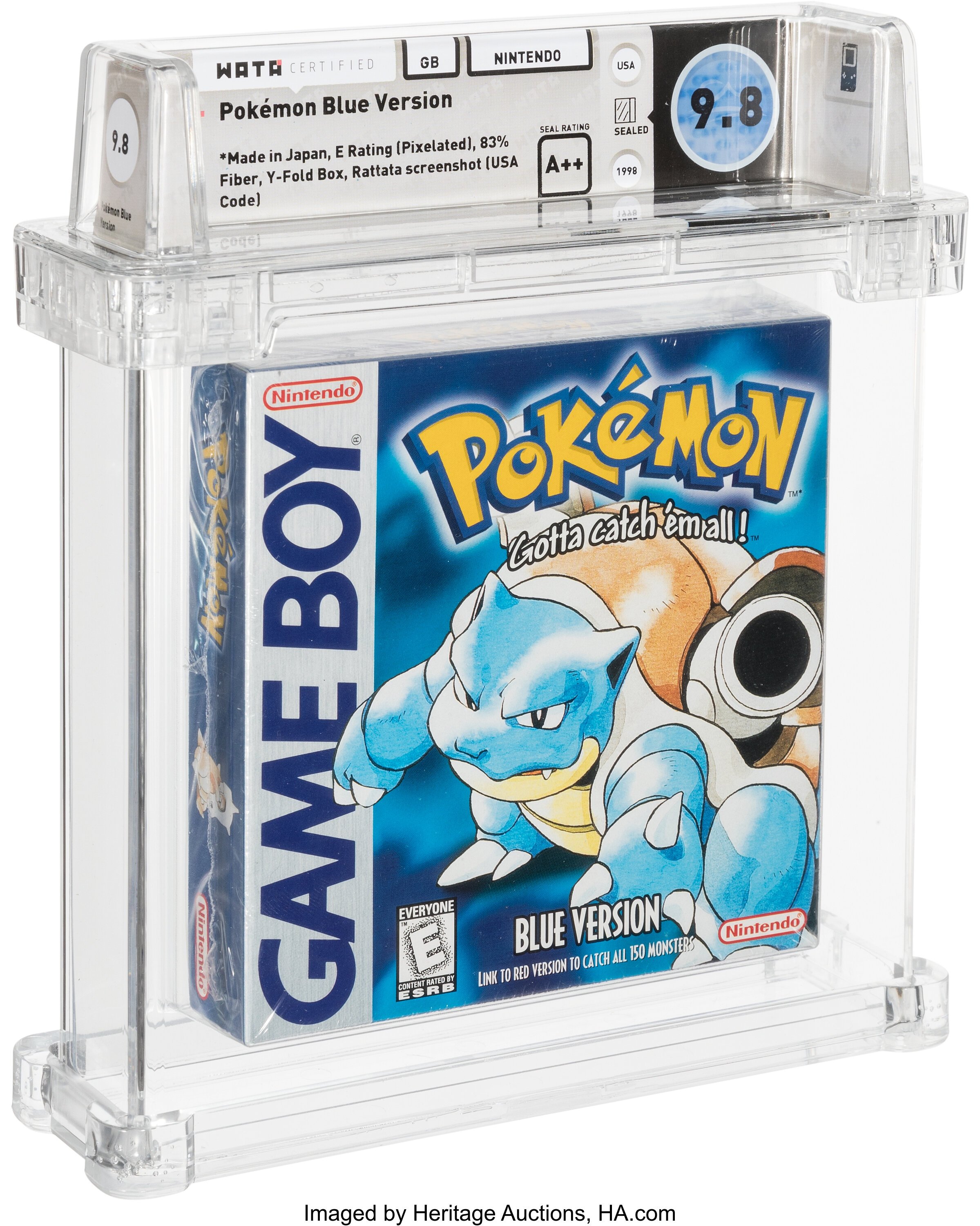 Pokémon Blue Version graded slab