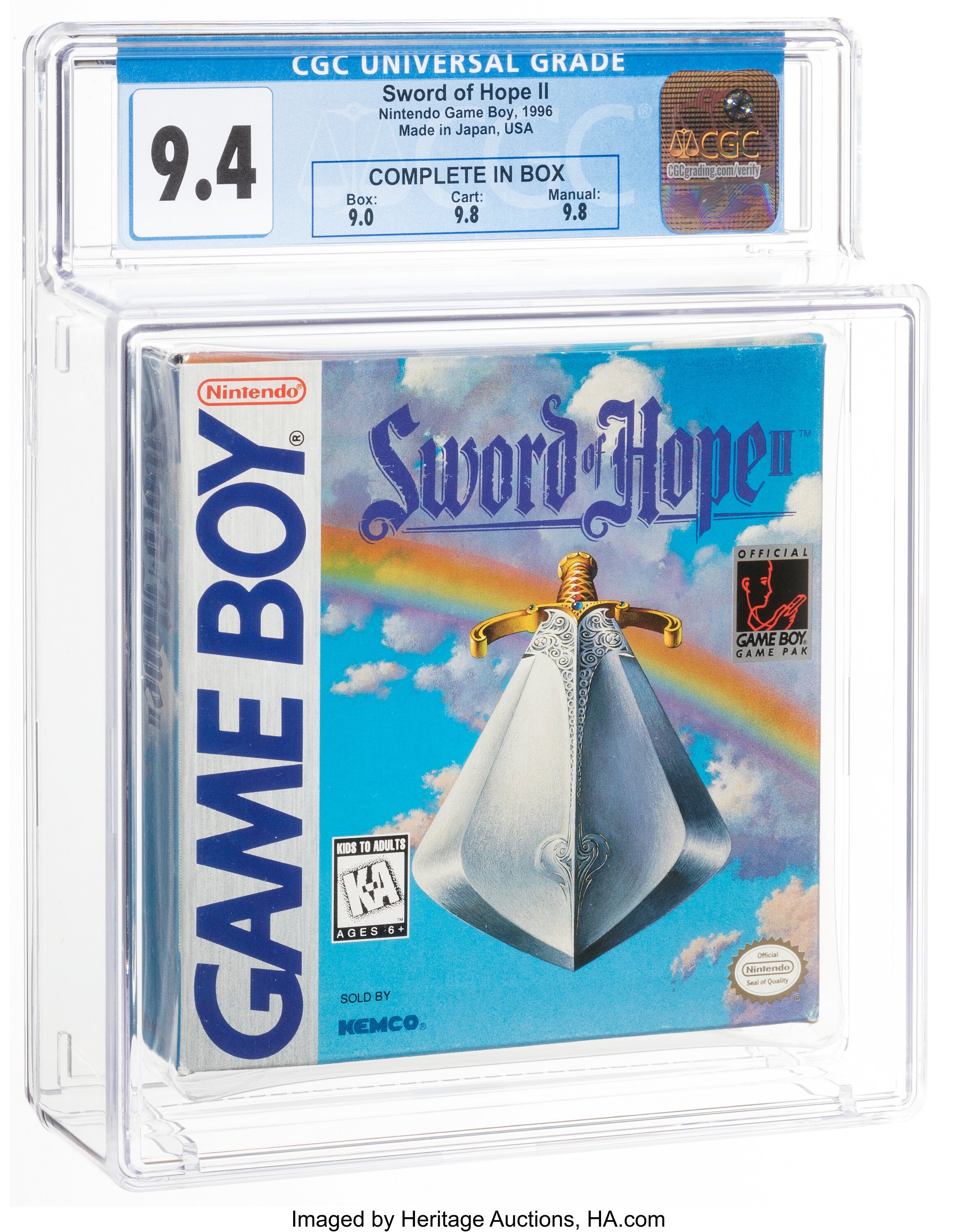 The Sword of Hope II (Game Boy): PSA Pop Report & Prices