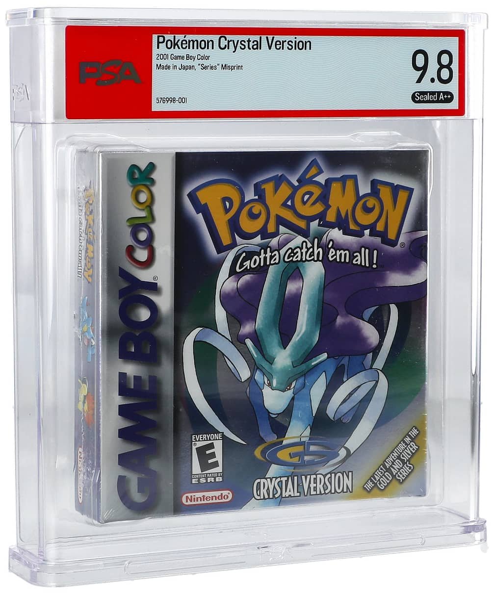 Pokémon Crystal Version PSA 9.8 A++, the copy sold