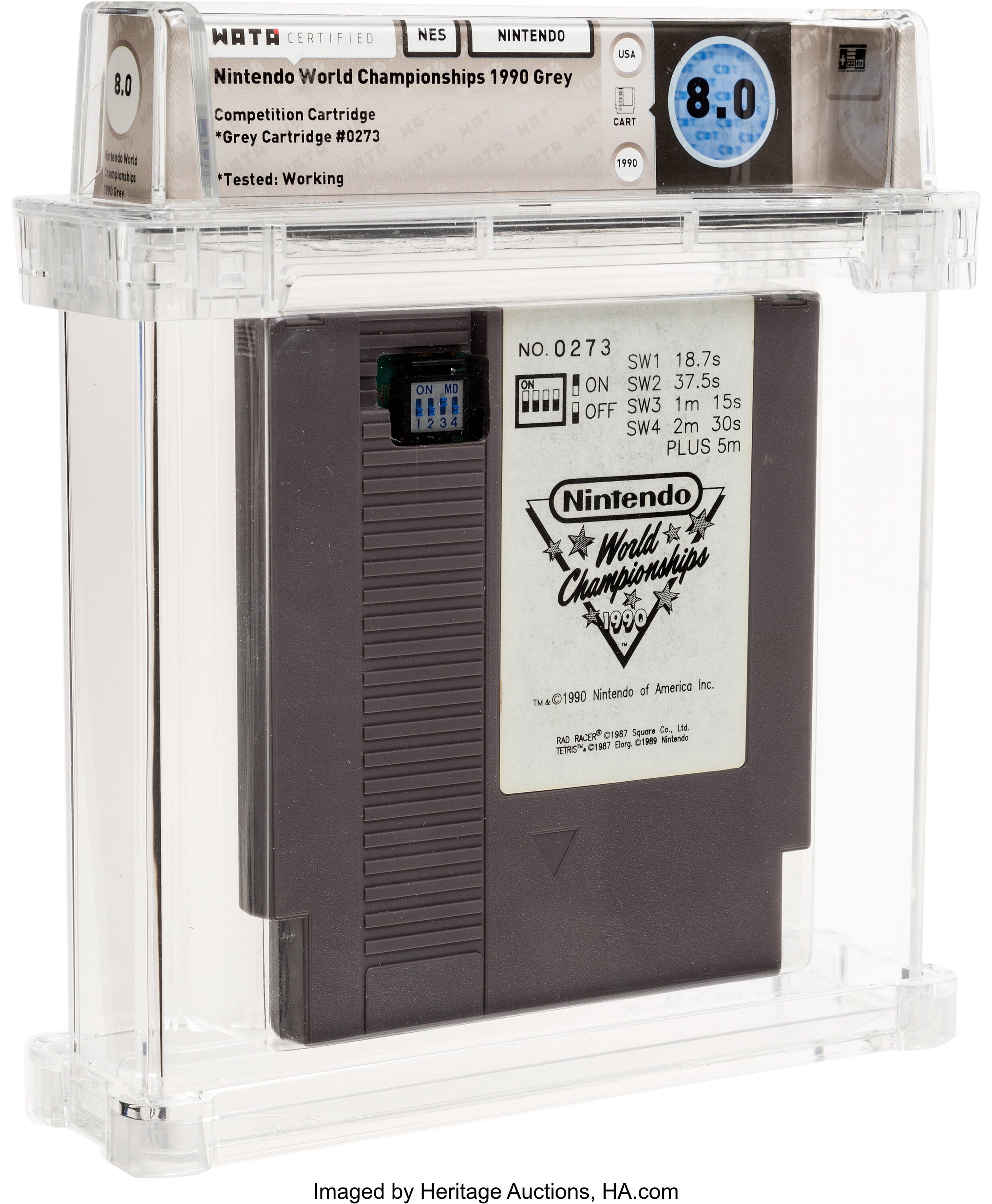 Nintendo World Championships 1990 Grey graded slab