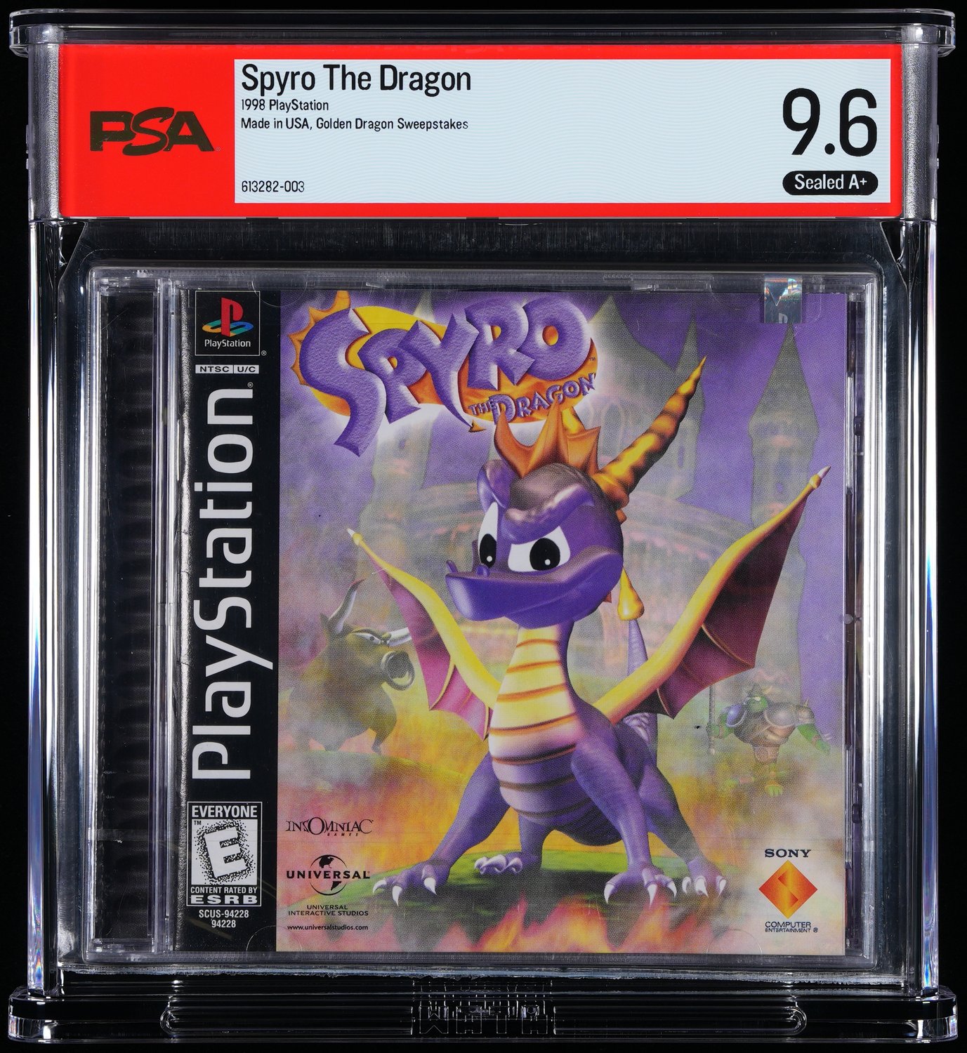 Spyro The Dragon graded slab