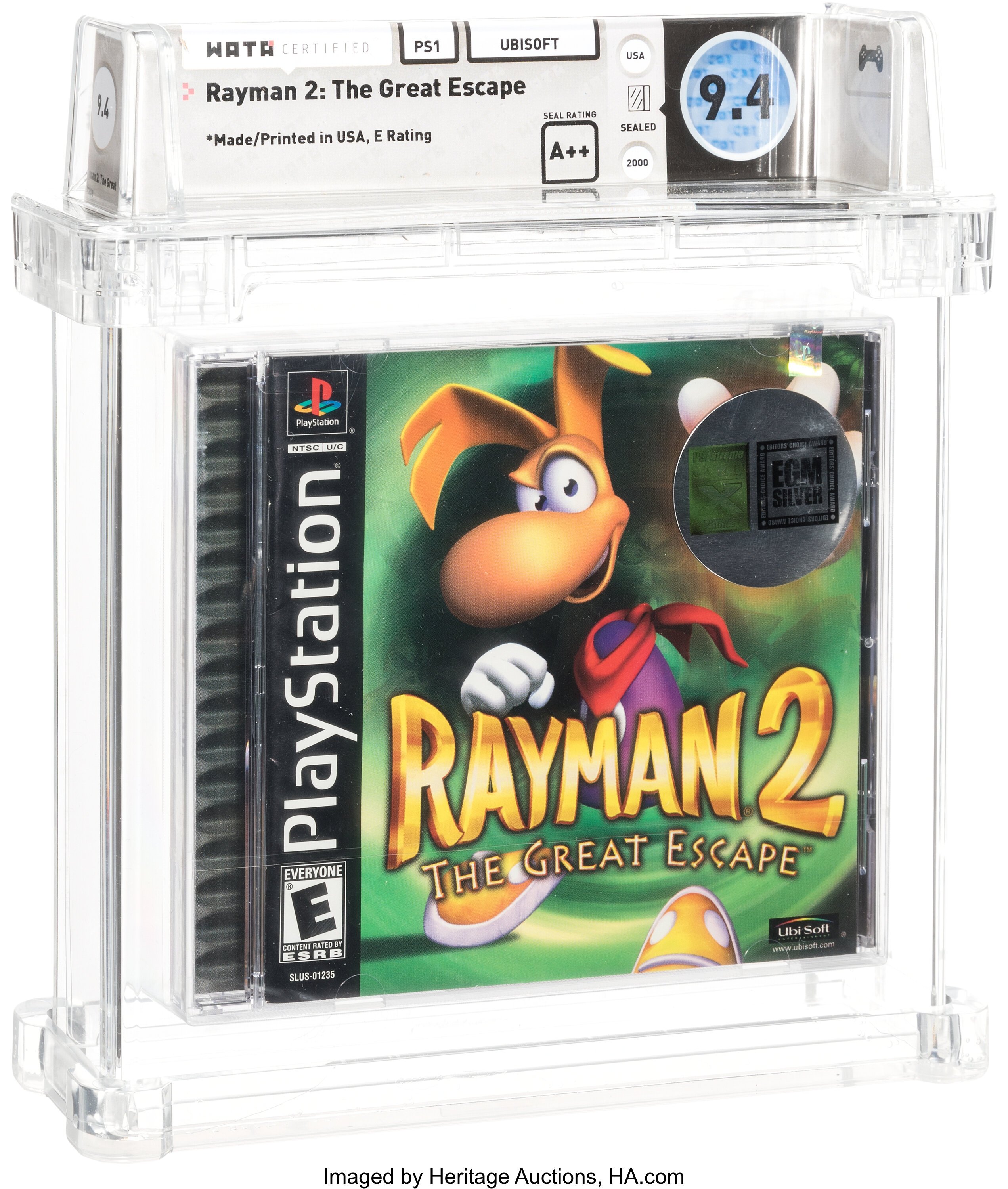 Rayman 2: The Great Escape (PS1) — PSA Pop Report & Prices