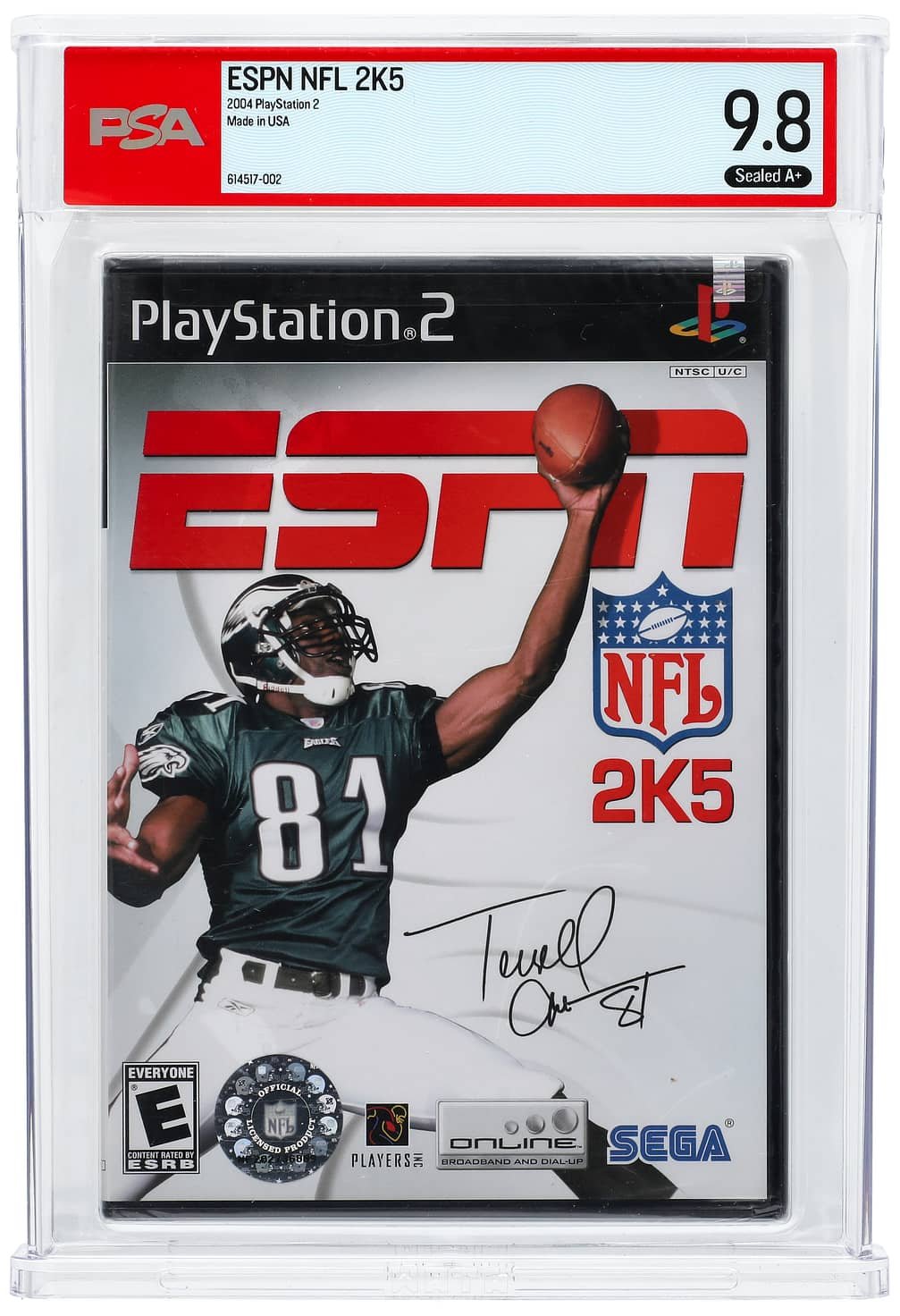 ESPN NFL 2K5 (PS2): PSA Pop Report & Prices