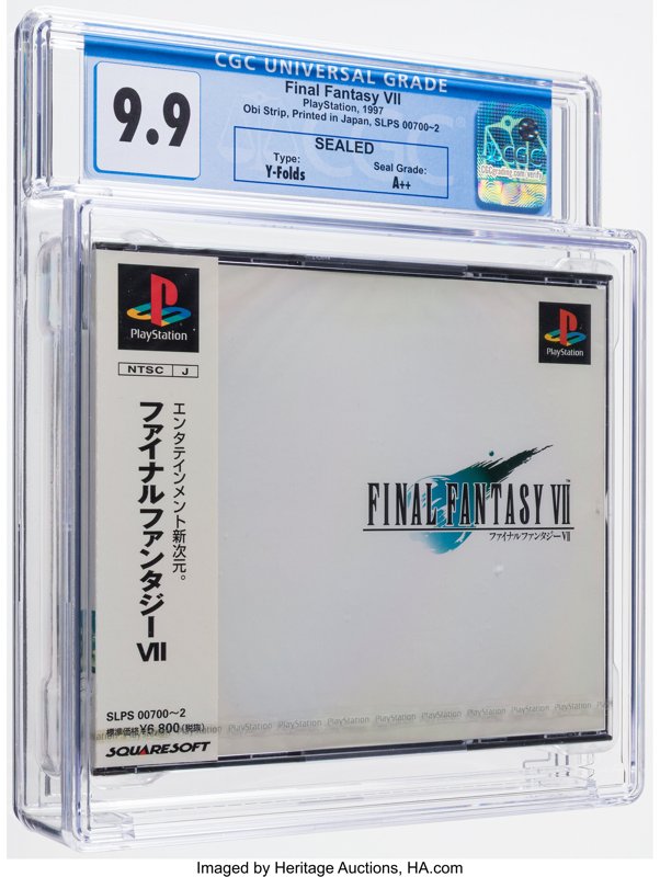 Final Fantasy VII CGC 9.9 A++, the copy sold