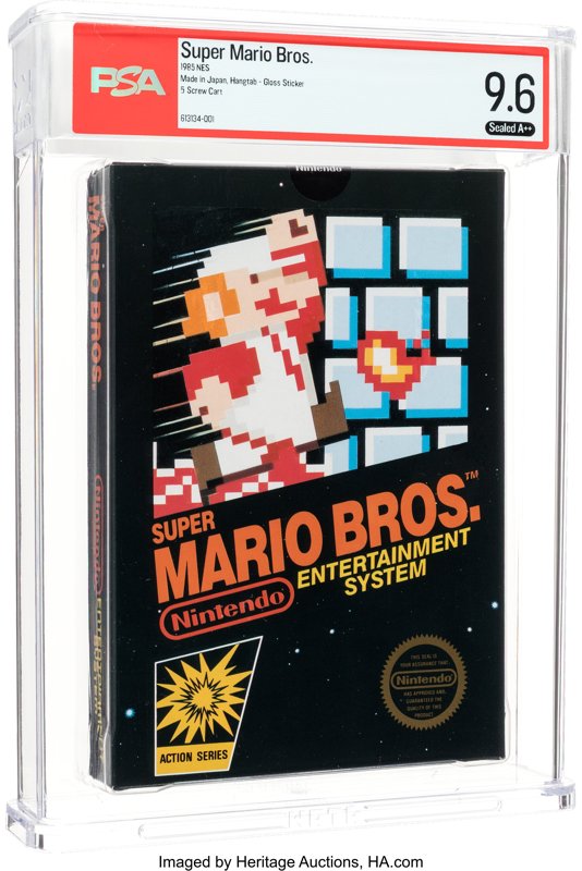 Super Mario Bros. PSA 9.6 A++, the copy sold