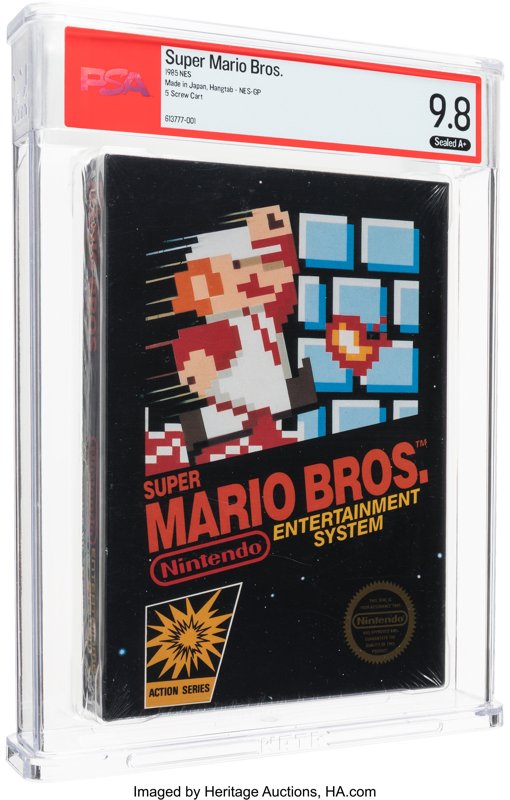 Super Mario Bros. PSA 9.8 A+, the copy sold