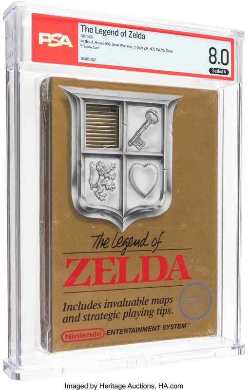 The Legend of Zelda PSA 8.0 A, the copy sold