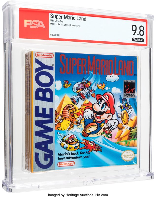 Super Mario Land PSA 9.8 A+, the copy sold