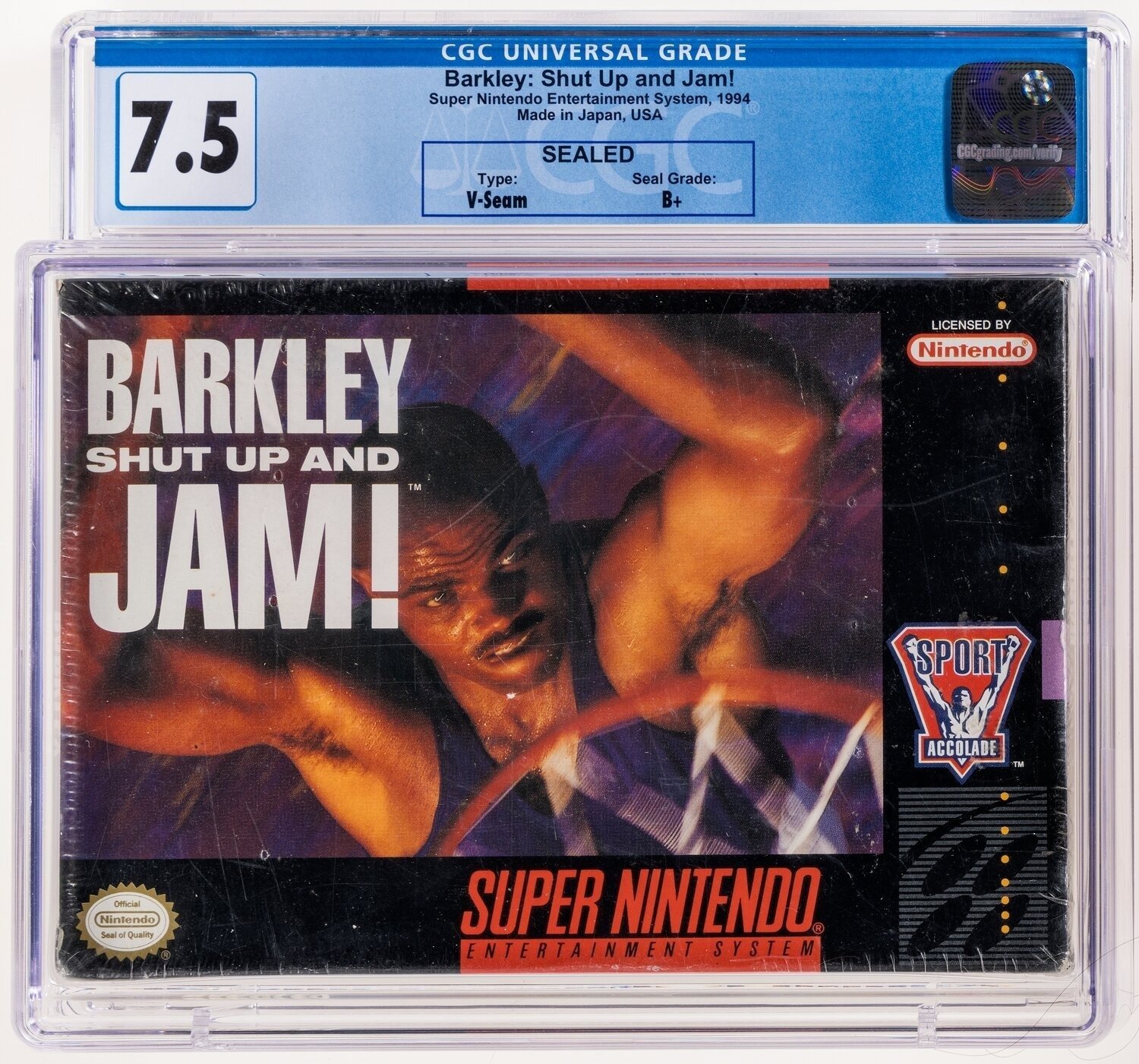 Barkley Shut Up and Jam! (SNES): PSA Pop Report & Prices