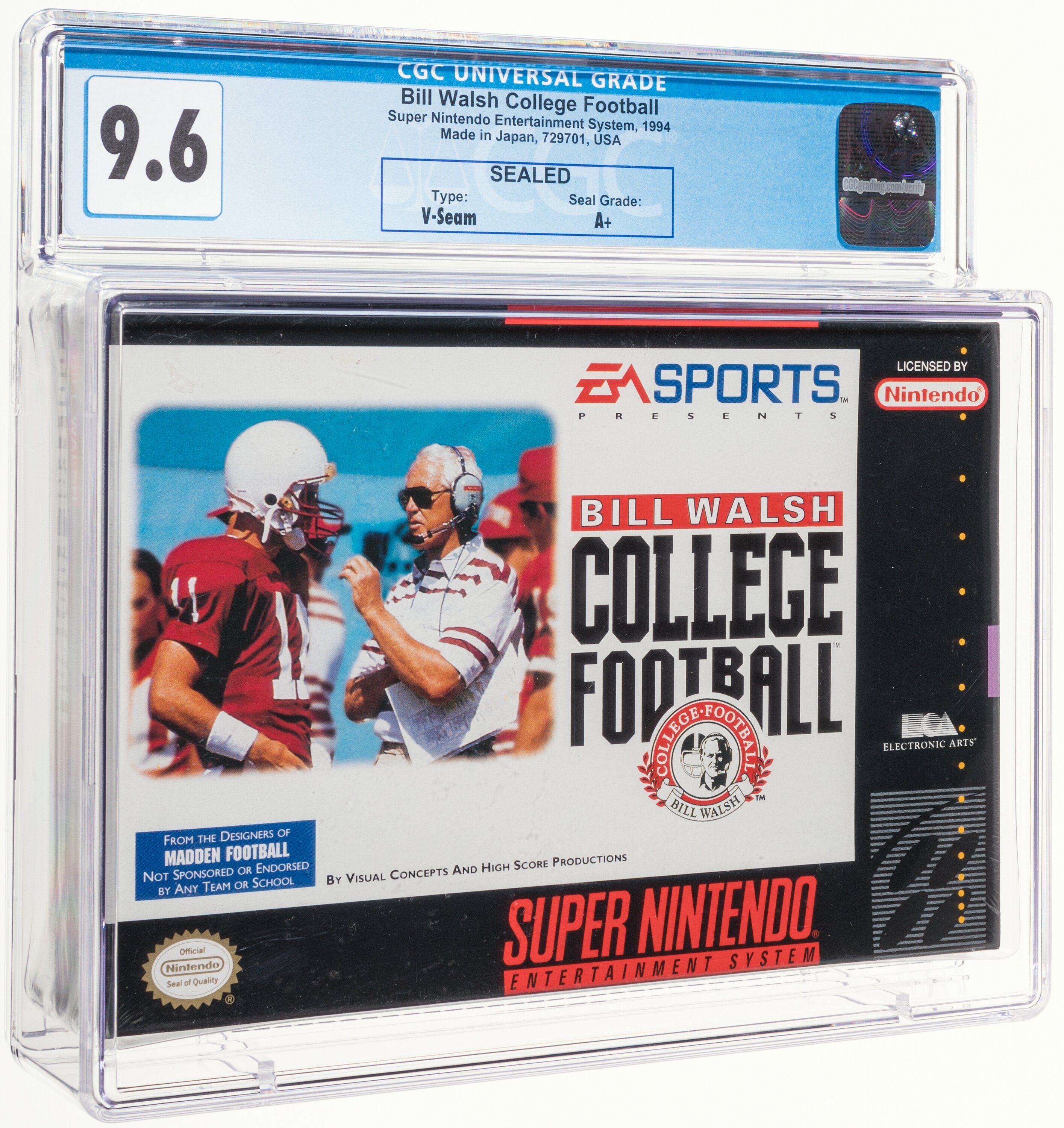 Bill Walsh College Football (SNES): PSA Pop Report & Prices