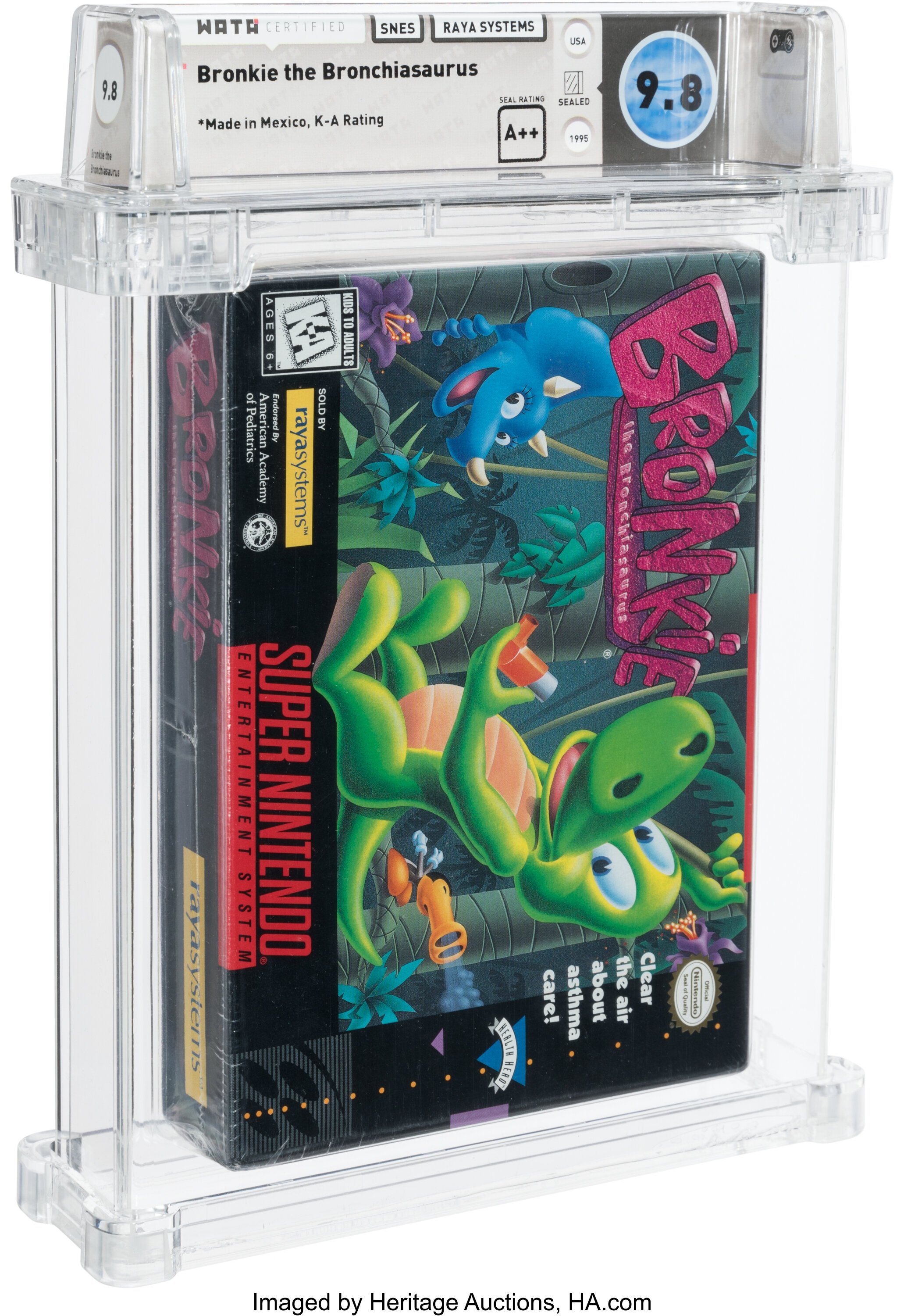Bronkie the Bronchiasaurus (SNES): PSA Pop Report & Prices