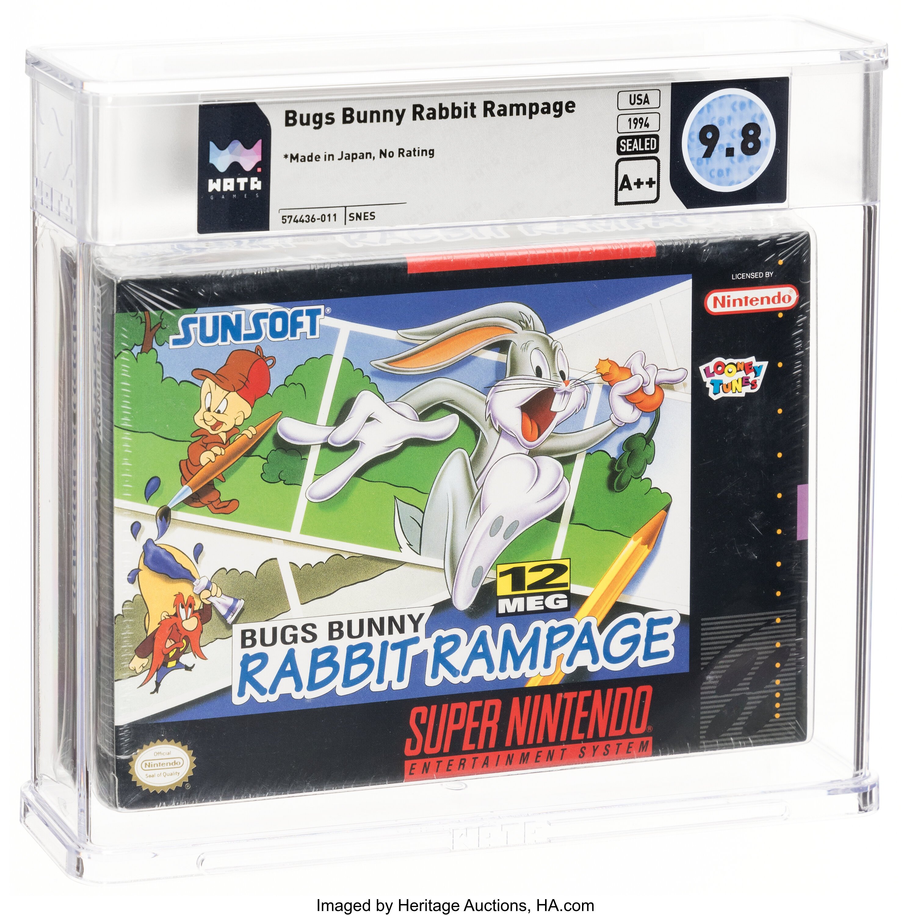 Bugs Bunny Rabbit Rampage (SNES): PSA Pop Report & Prices