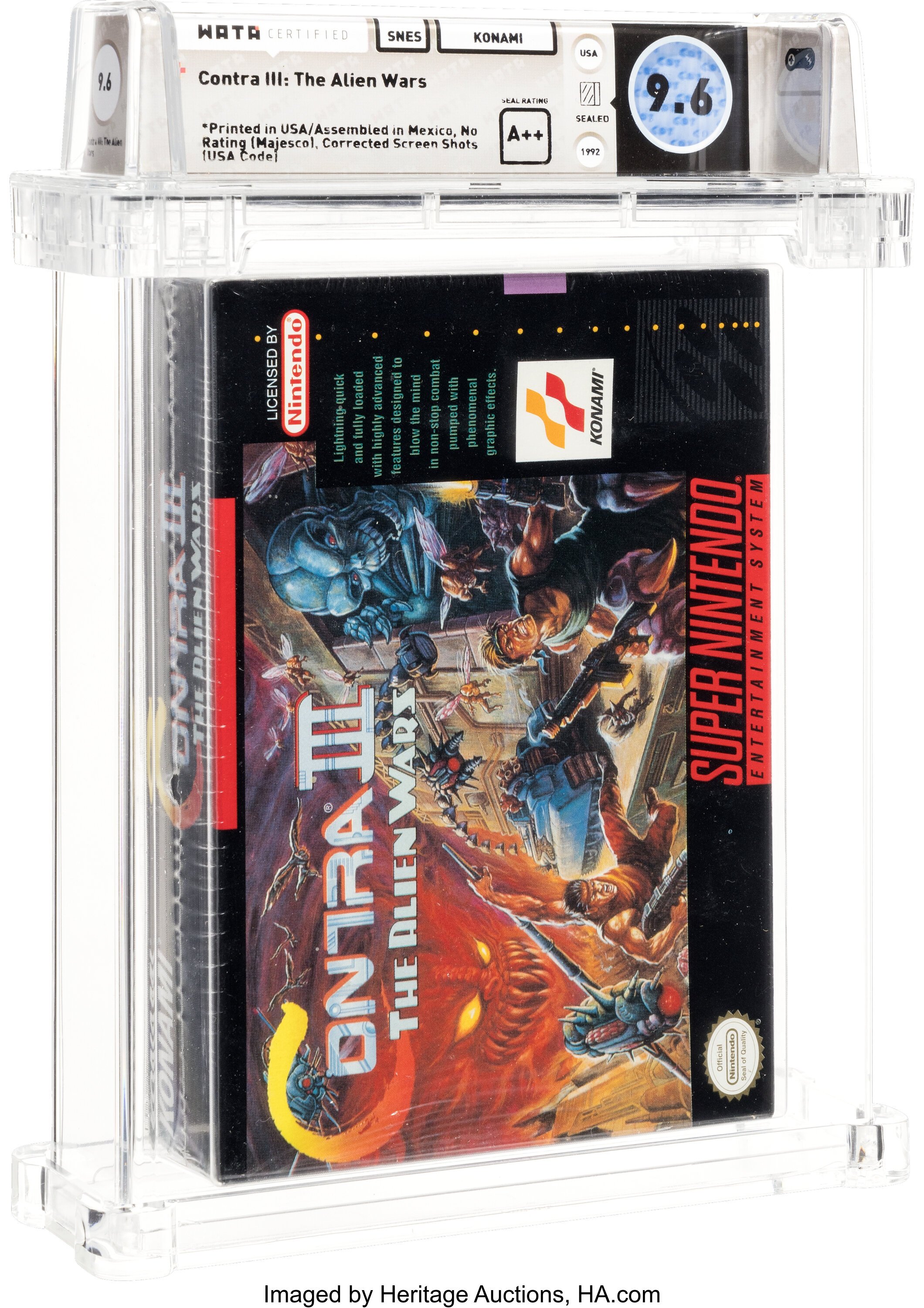Contra III: The Alien Wars (SNES) — PSA Pop Report & Prices